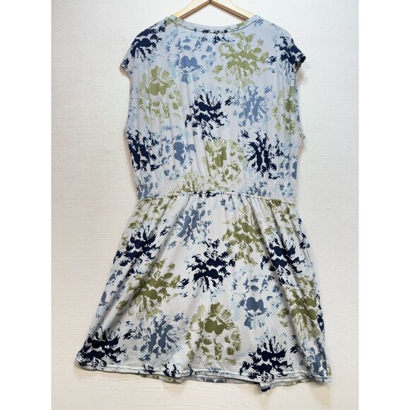 Merrell Knit Dress Womens XXL Multicolor Floral Short Sleeve Elastic Waist - Picture 11 of 14